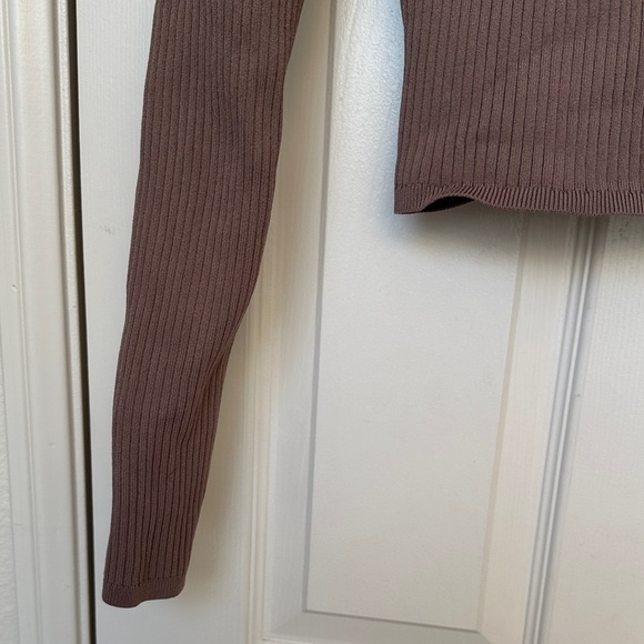Babaton Ribbed Knit Top in Brown - Picture 8 of 12